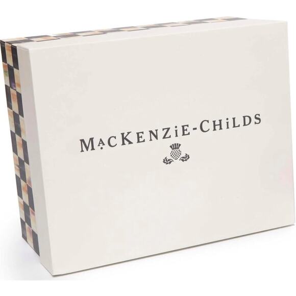 MACKENZIE CHILDS Checkmate Penguin Salt & Pepper Set Black & White New - Picture 2 of 3